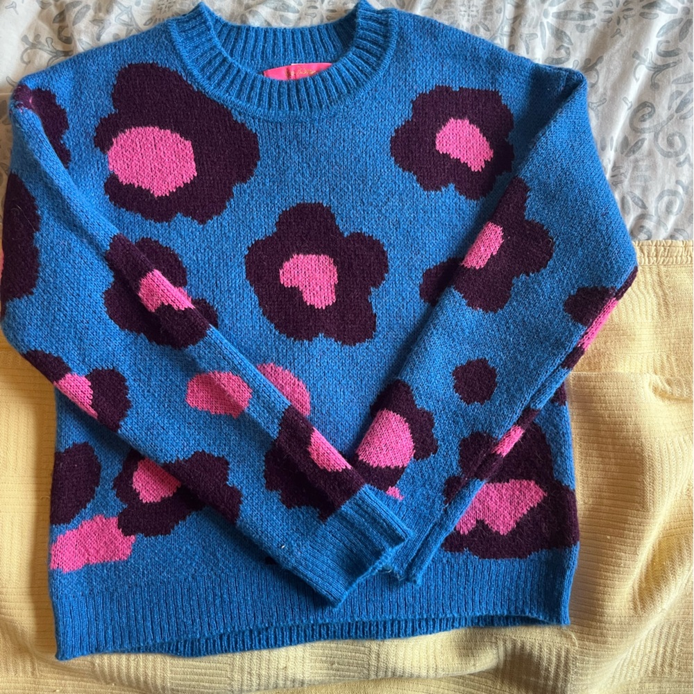 Lilly Pulitzer Leopard/Floral Print Sweater – Women’s Size XS